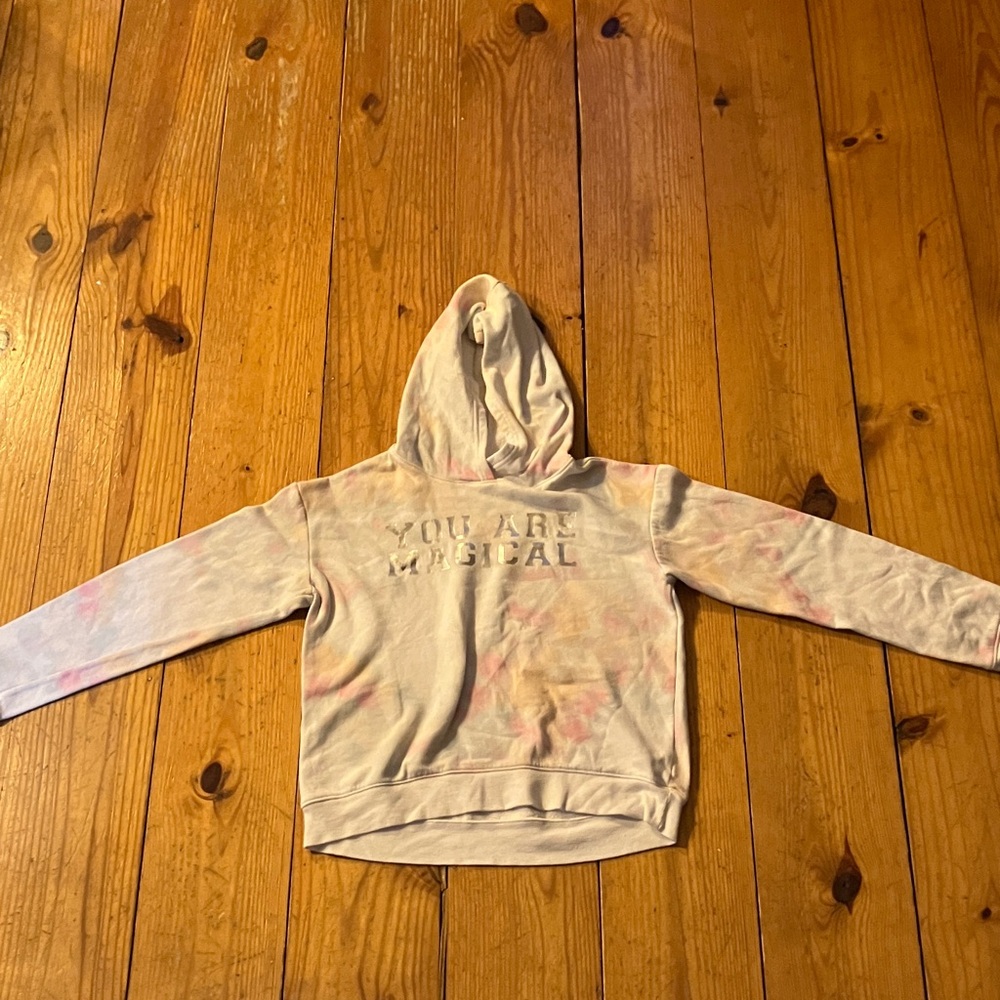 SO Kids Hoodie - Cream with Pink Accents